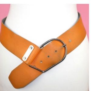 Vintage 1970s belt orange/tan colored thick belt